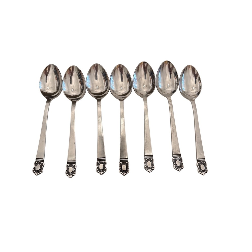 7 Hanford Forge Mystique Oval Soup‎ Spoons Japan Stainless Replacement